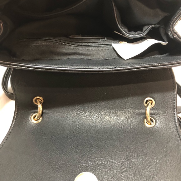 Disney Call it Spring Black Gold Purse Bag Wonderland This Way Hearts - Picture 12 of 16